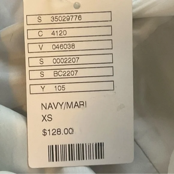 Anthropologie High Seas Skirt by Maeve Sz XS Blue and White Stripes NWT - Picture 16 of 16